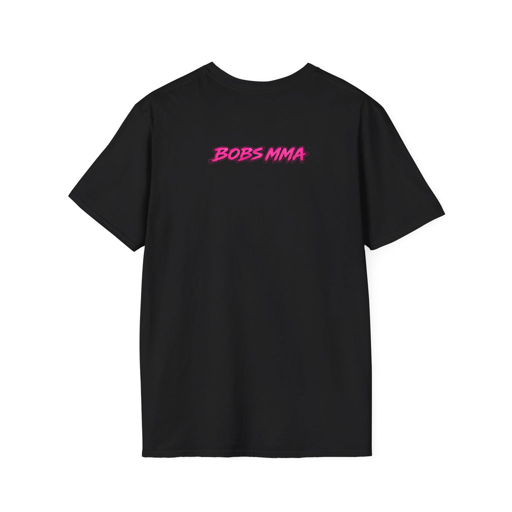 Moms Supporting Martial Arts Messy Bun T-Shirt — Pink Ribbon Awareness Tee