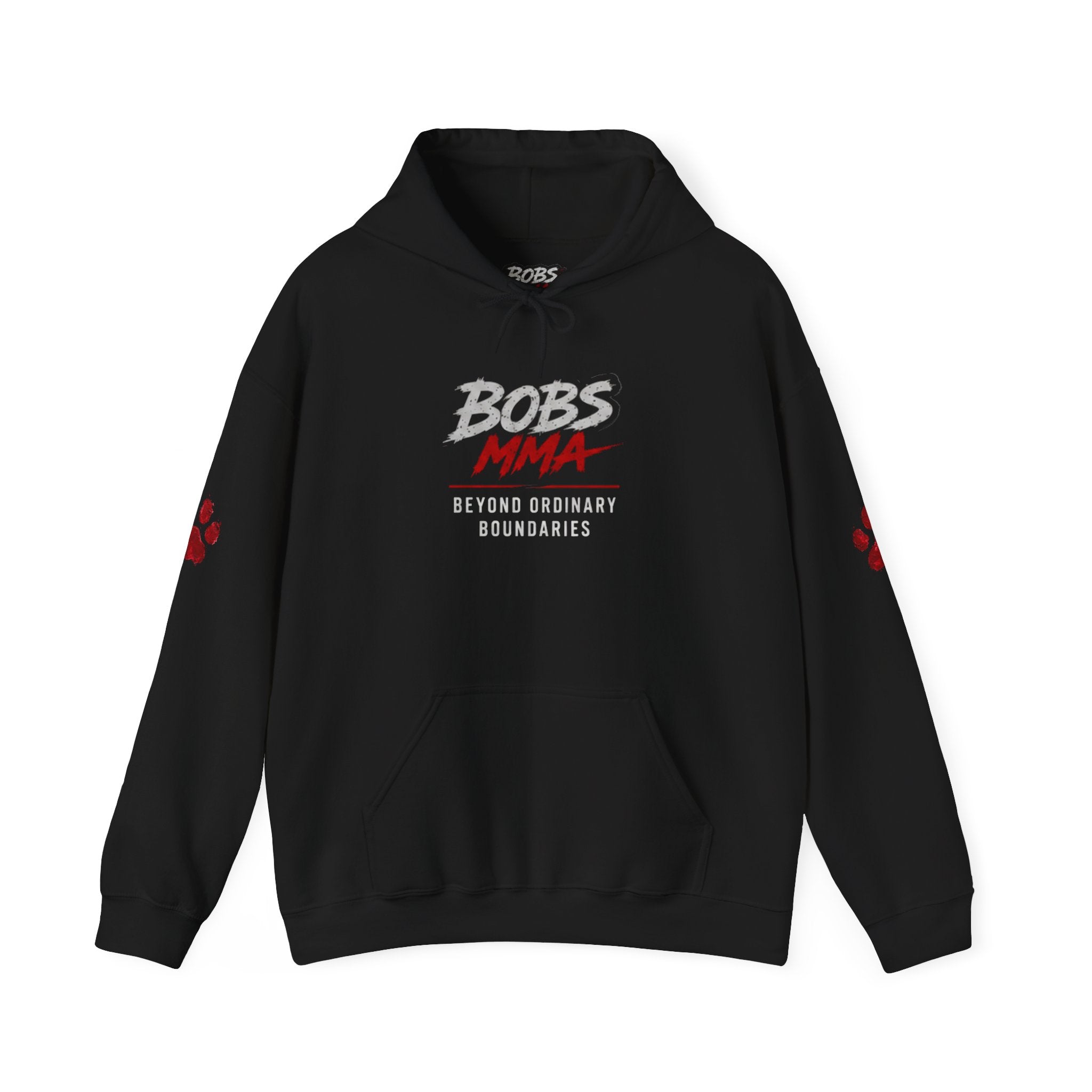 MMA Hoodie — Bold 'BOBS MMA' Graphic Hoodie with Inspirational Back Text