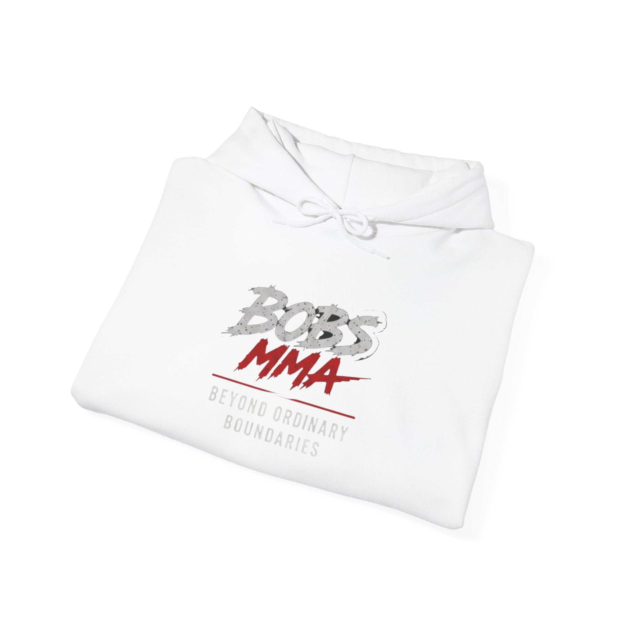 MMA Hoodie — Bold 'BOBS MMA' Graphic Hoodie with Inspirational Back Text