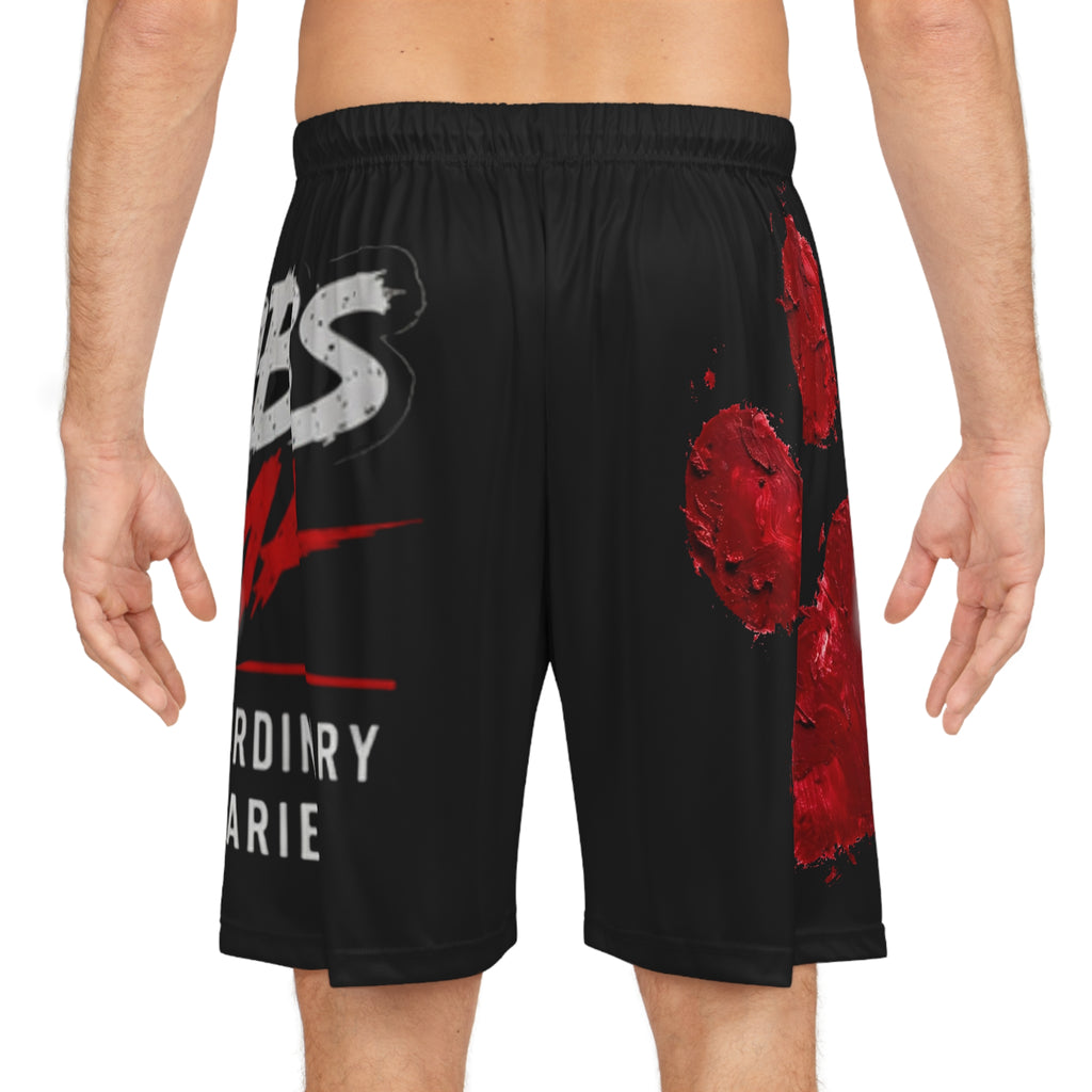 Basketball Shorts — Bold Paw Print 'Bobs MMA' Logo All-Over Print