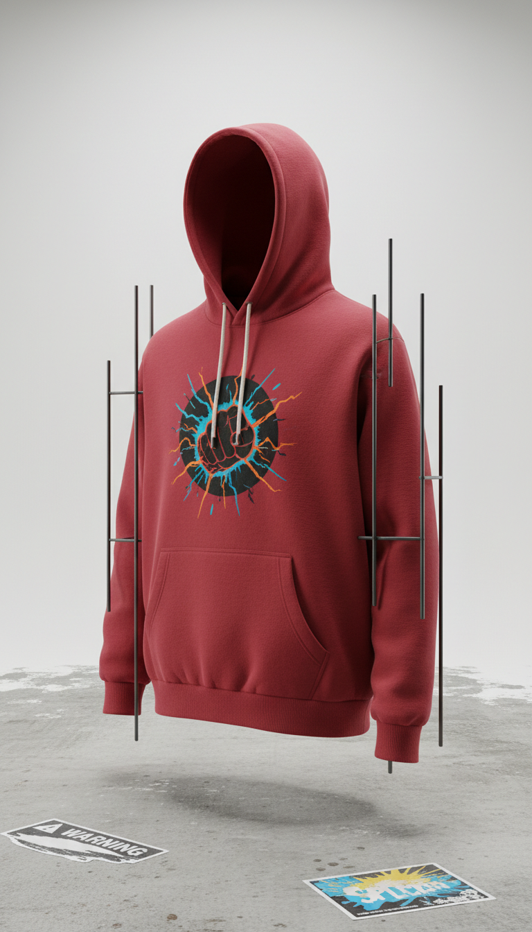 Knockout Red Graphic Hoodie